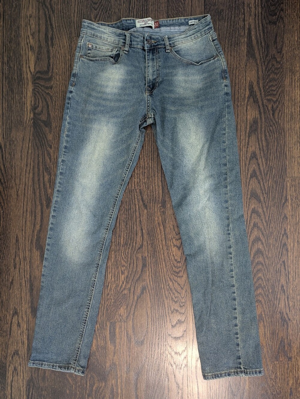 Hudson & Barrow NYC Men's Gentleman Slim Stretch Jeans Blue Size 32x32